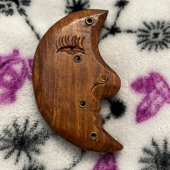 🌚MOON🌙INCENSE BURNER🌛🌜🌖🌓5 HOLES FOR STICKS - Picture 1 of 5